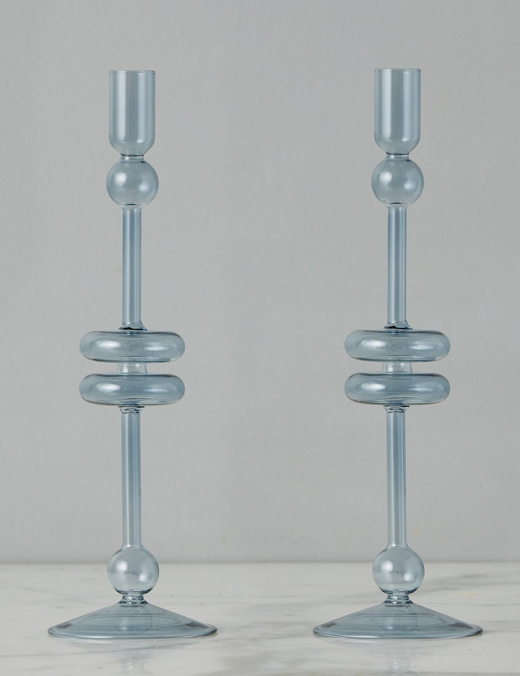 Glass Candlestick Pair (Set of 2) by etúHOME
