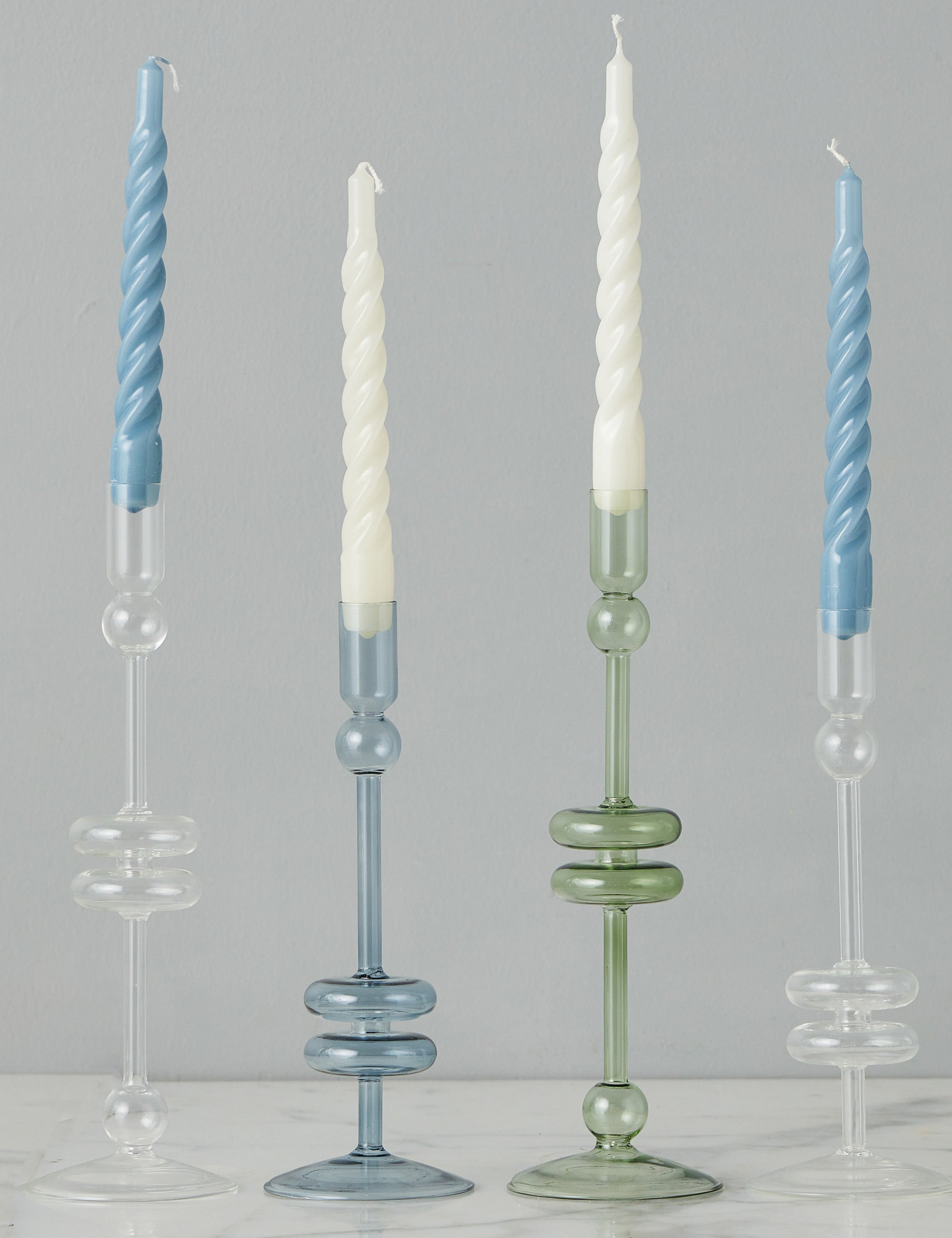 Glass Candlestick Pair (Set of 2) by etúHOME