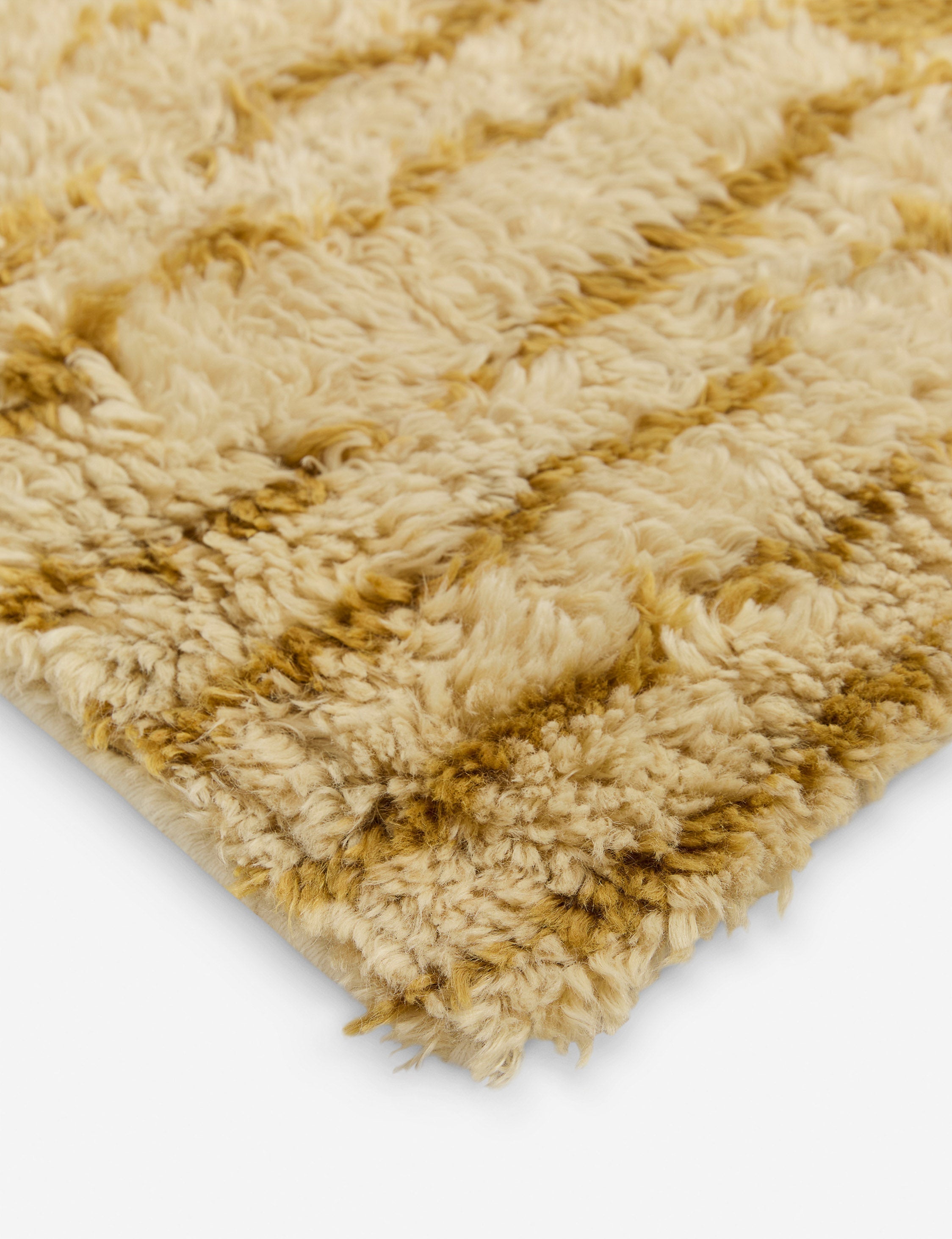 Bhari Hand-Knotted Wool Shag Rug Swatch 12 x 12