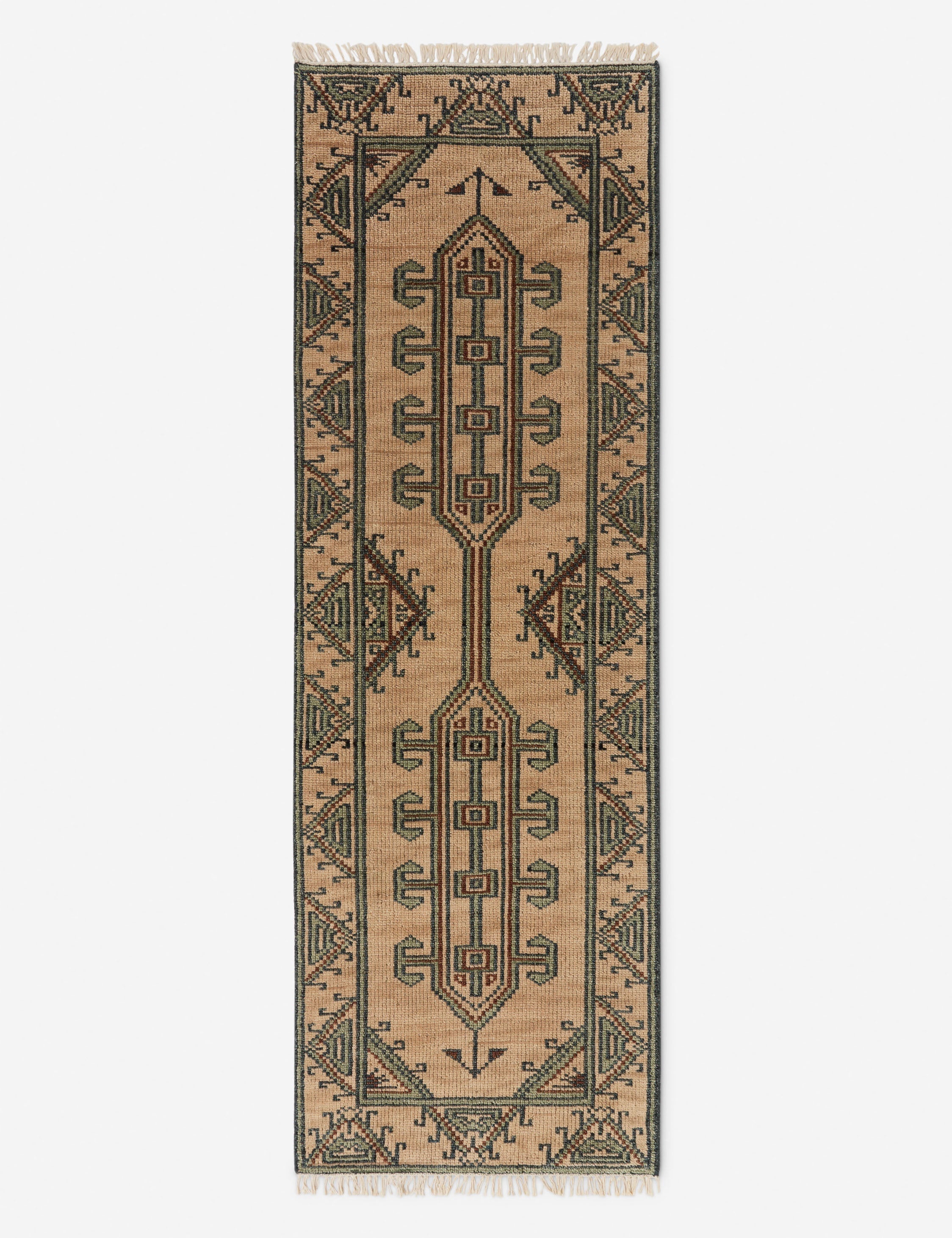 Échantillon de tapis en laine noué à la main Vishal 12 x 12