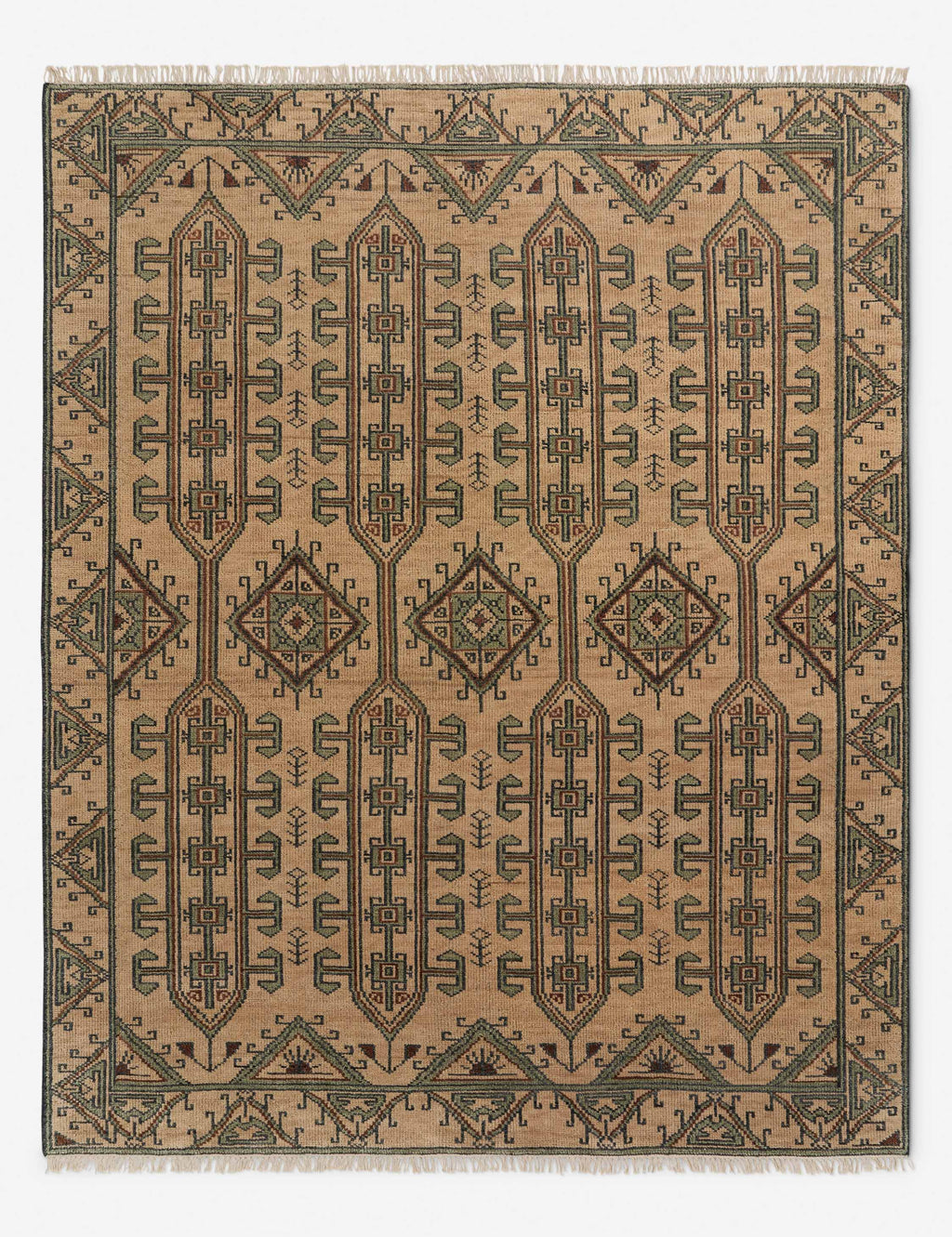 Échantillon de tapis en laine noué à la main Vishal 12 x 12